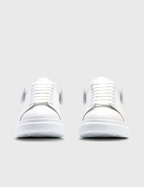 Alexander McQueen Metallic Heel Tab Wedge Sole Sneaker White & Gold  Alexander Wang