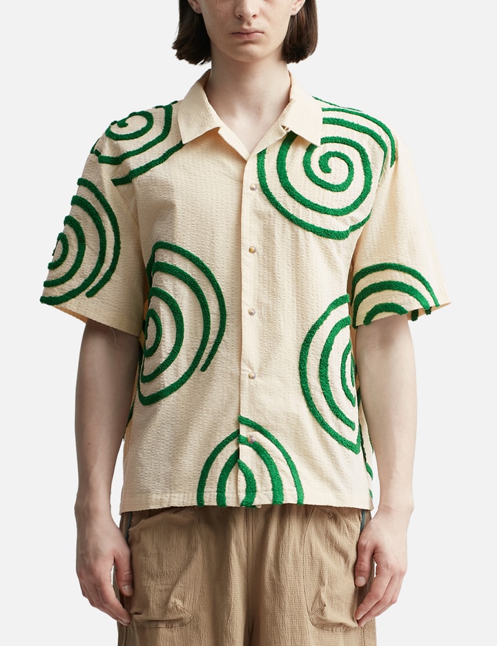 SWIRLS SHORT SLEEVE BUTTON UP Placeholder Image