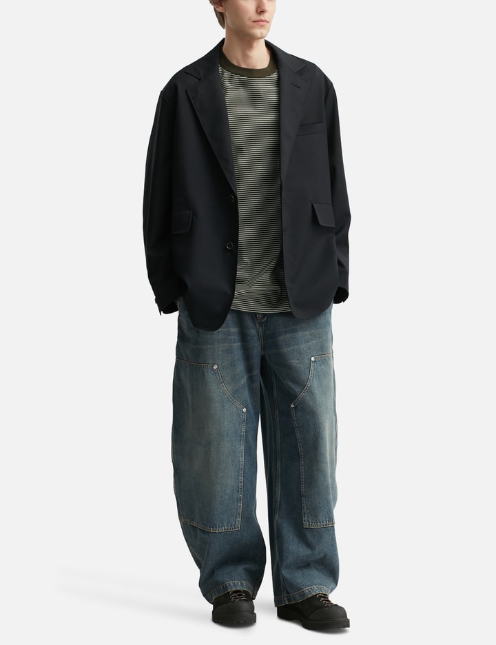 "C" Striped Long Sleeves T-Shirt With Drawstrings Placeholder Image