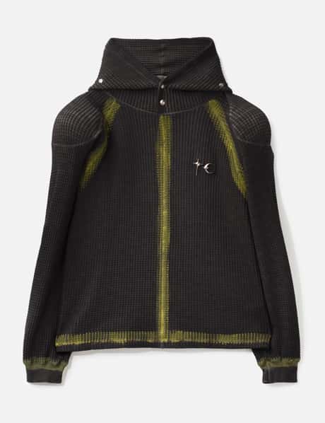 Bulk Shoulder Painted Line Waffle Hoodie view 6