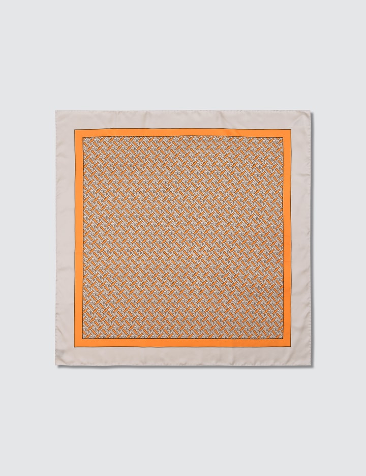 Monogram Print Silk Square Scarf Placeholder Image