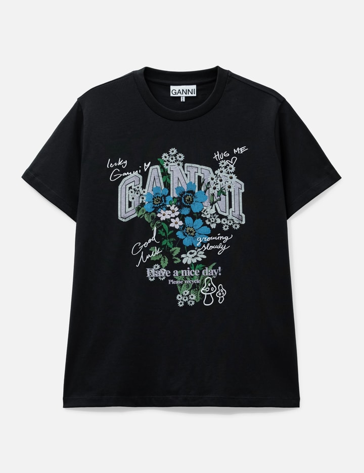 Ganni T-Shirt With Flowers