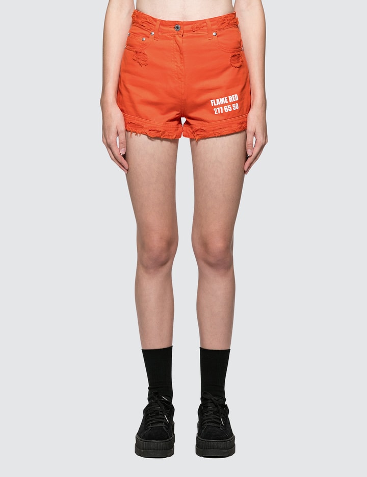 Devore' Solid Color Bull Denim Shorts Placeholder Image