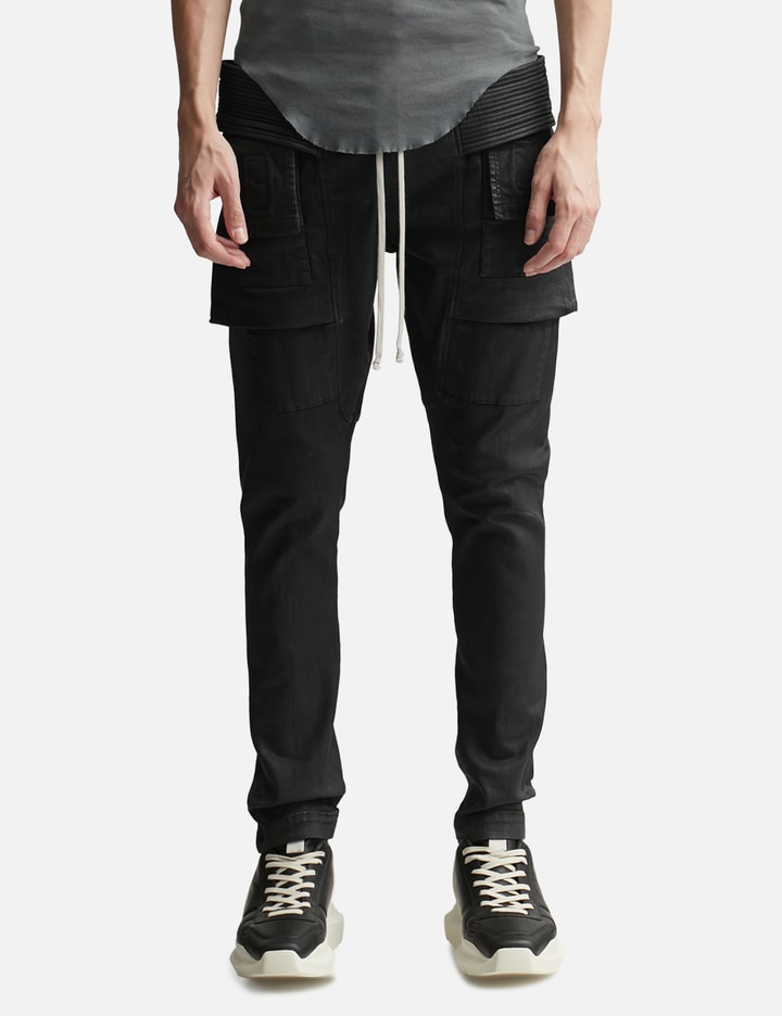 WAXED STRECH DENIM CREATCH CARGO DRAWSTRING Placeholder Image