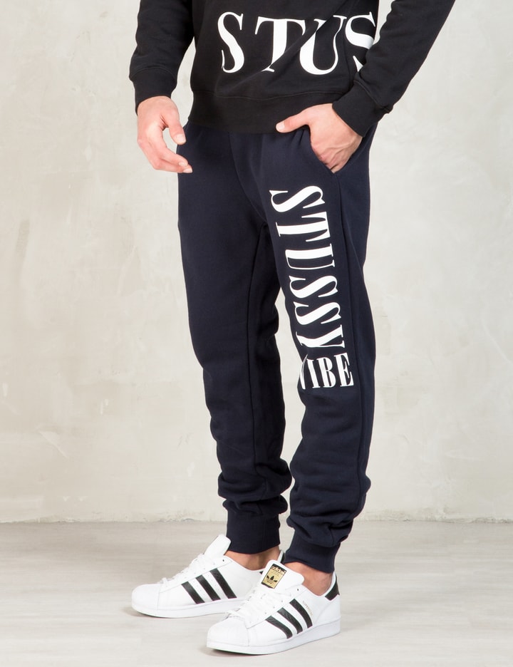 Navy Stussy Vibe Sweatpants Placeholder Image