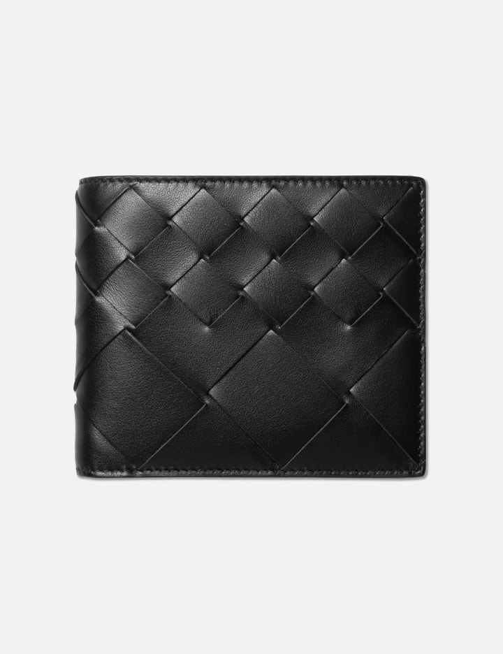 Bottega Veneta Degrade Intrecciato Bi-fold Wallet In Black