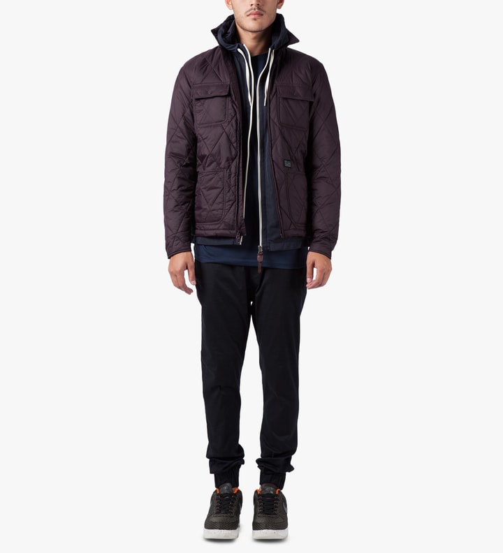 Huf Burgundy HUF Quilted Work Jacket