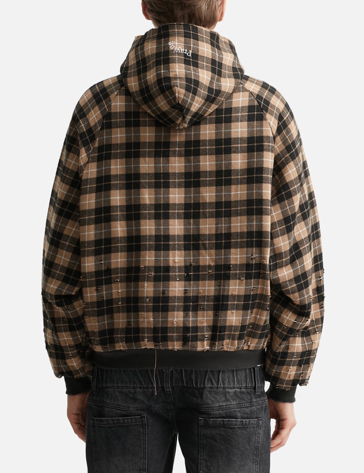 Praying Plaid Shearling Hoodie