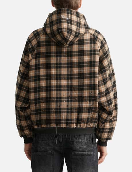 Plaid Shearling Hoodie view 12