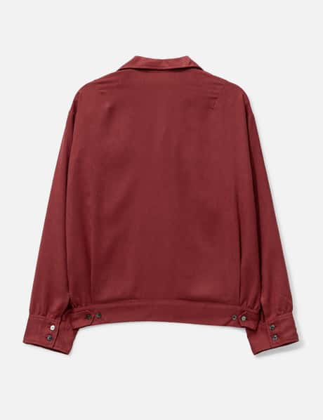 Vegan Suede Open Collar Shirt view 8