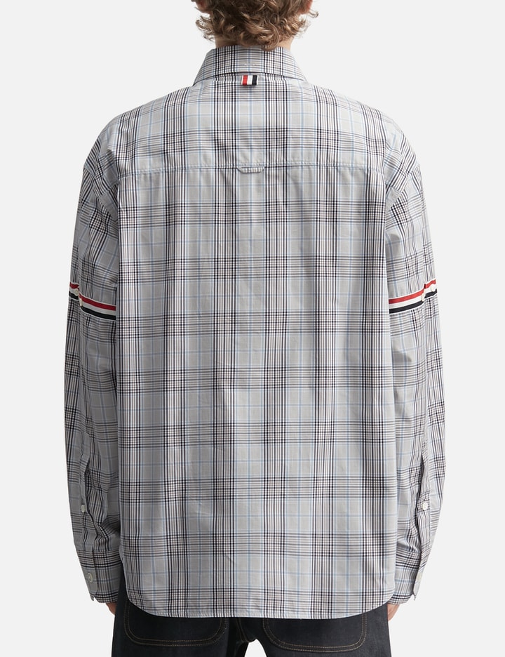 톰브라운 Plaid Check Poplin Armband Oversized Shirt