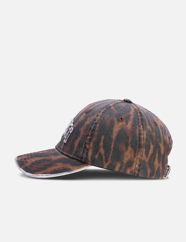 Ganni Cap In Ocelot Leopard