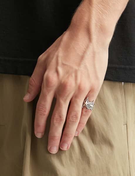 Double Large Arrow Large Star Ring view 15