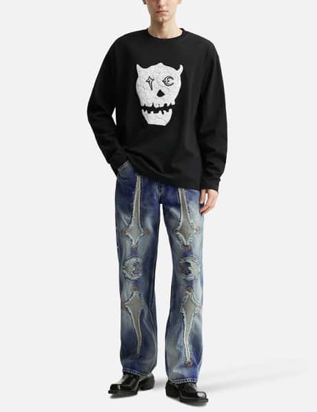 TC Bone Leather Denim Pants view 15