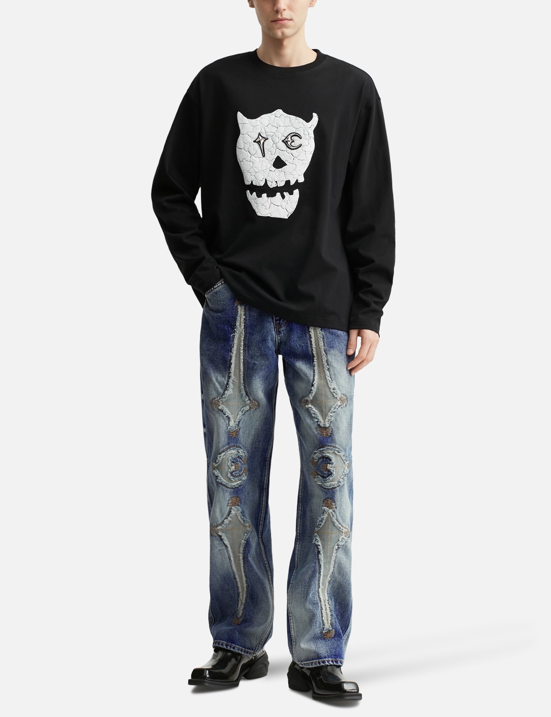 TC Bone Leather Denim Pants view 16