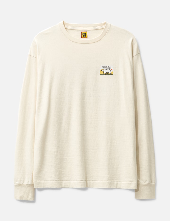 Human Made Wool Blend Long Sleeve T-shirt In White
