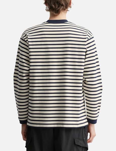 Stripe Pocket Long Sleeves T-Shirt view 12