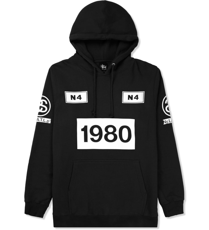 Black 1980 Stripe Hoodie Placeholder Image