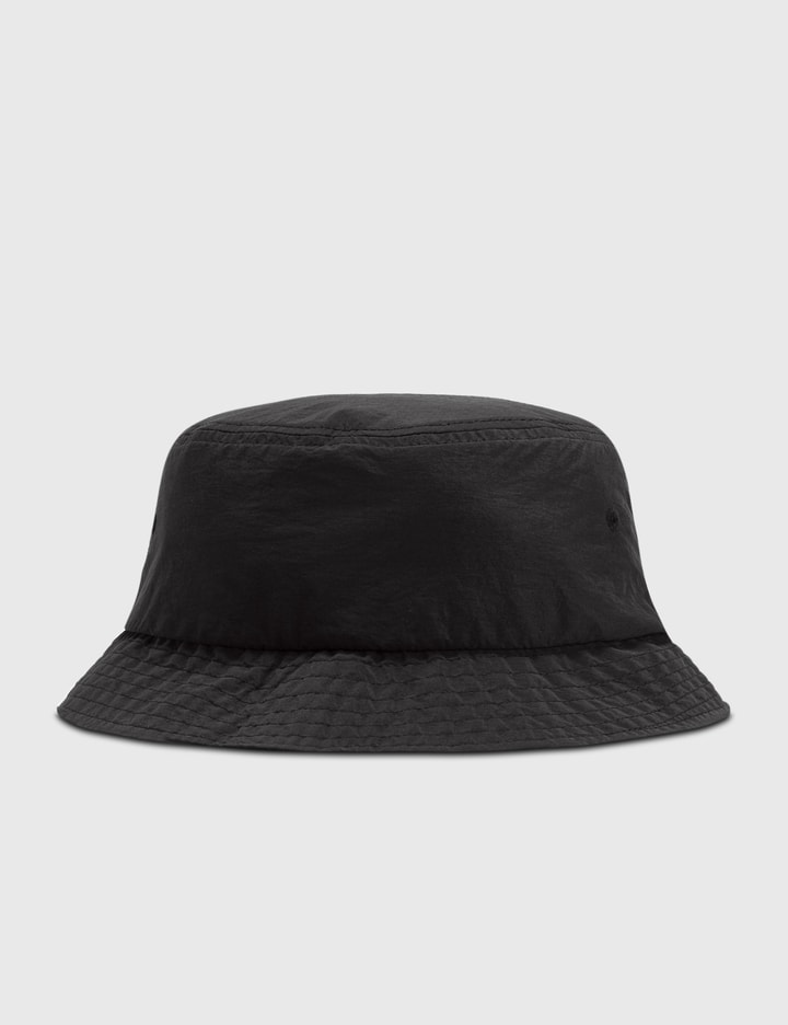 Peached Cotton Canvas Bucket Hat for Men in Black