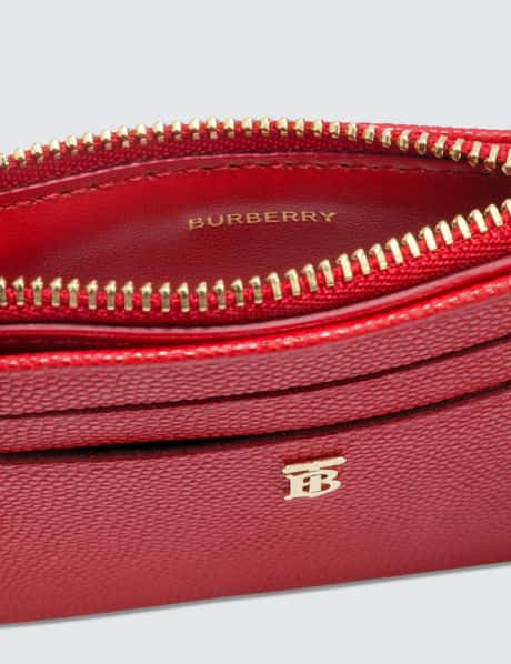 Grainy Leather Burberry Monogram Leather Card Case Grained Leather