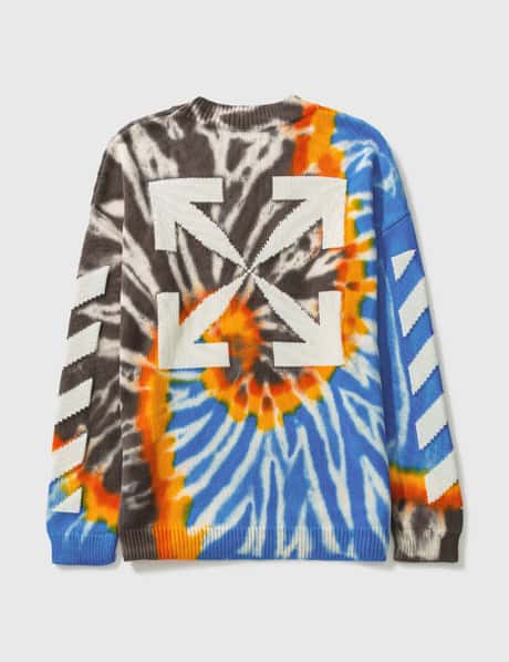 Off-White™ Diagonal Tie Dye Knit Sweater HBX - Main Image