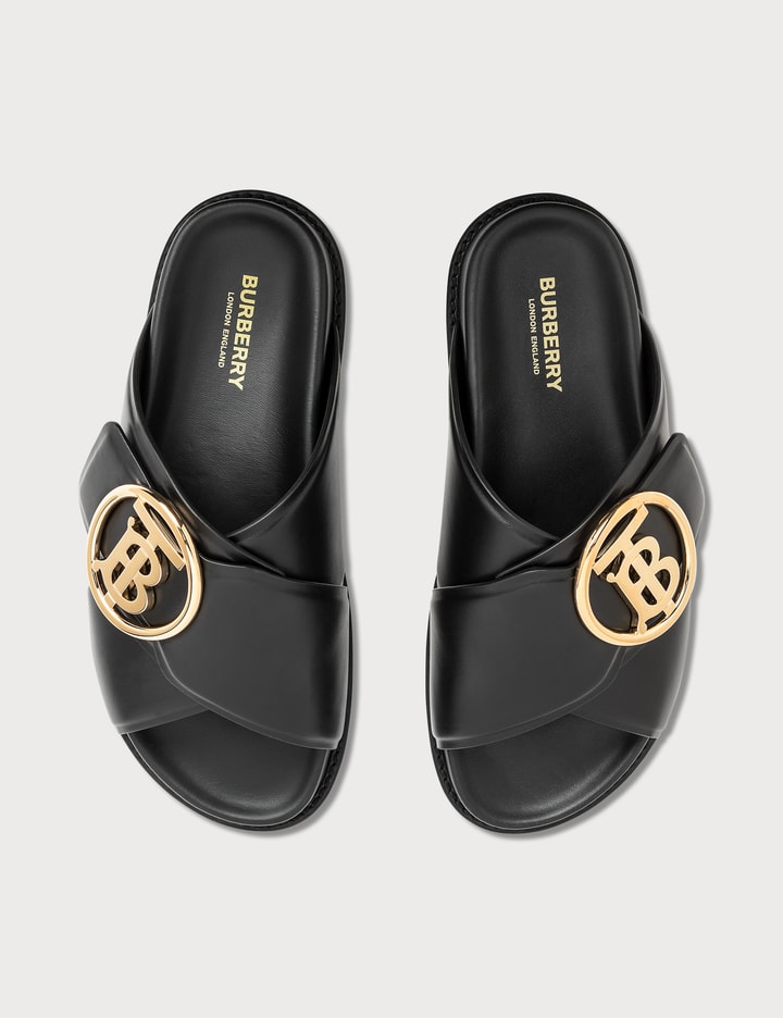 Burberry Monogram Motif Leather Slides