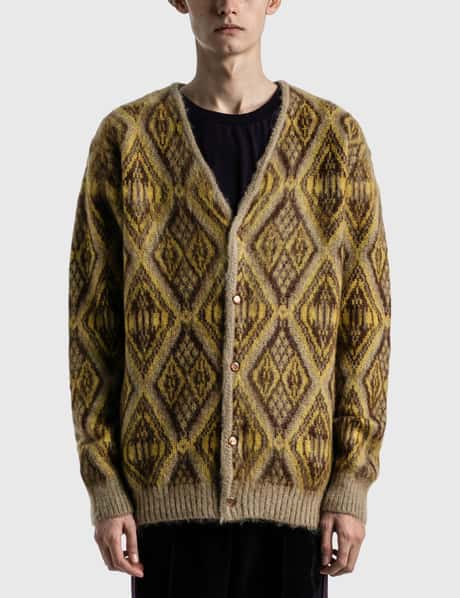 Needles - ジオメトリック ダイヤモンド モヘア カーディガン | HBX  