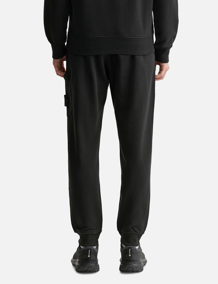 Stone Island Navy Blue Trousers With Elasticated Drawstring In Black