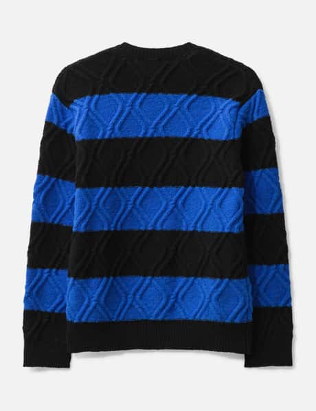 Dries Van Noten - BLOCK STRIPED CREW NECK SWEATER | HBX - Globally 