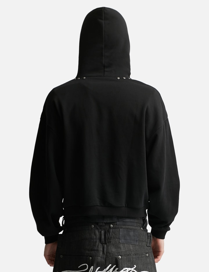 "Andy" Black Studded Hoodie view 4