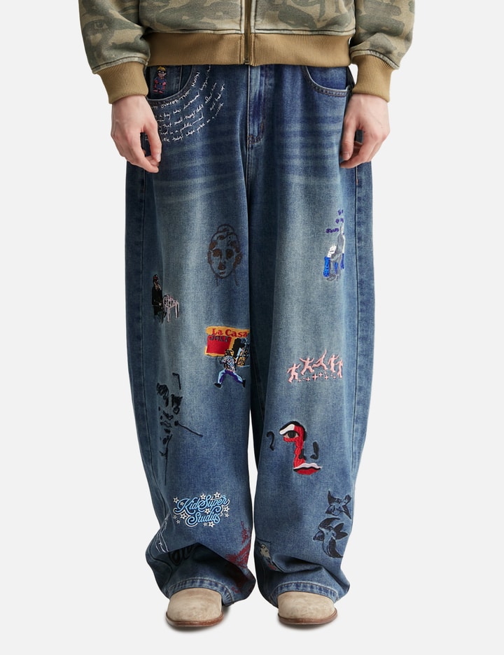 KidSuper Embroidered Paintings Balloon Pants