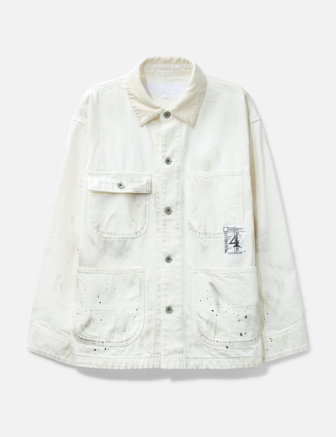 "Black & White" Washed Coverall Jacket view 7