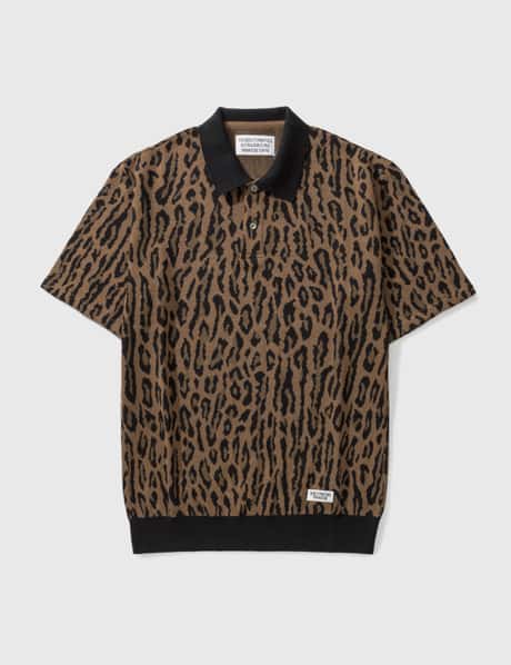 Wacko Maria - Leopard Knit Polo Shirt | HBX - Globally Curated 