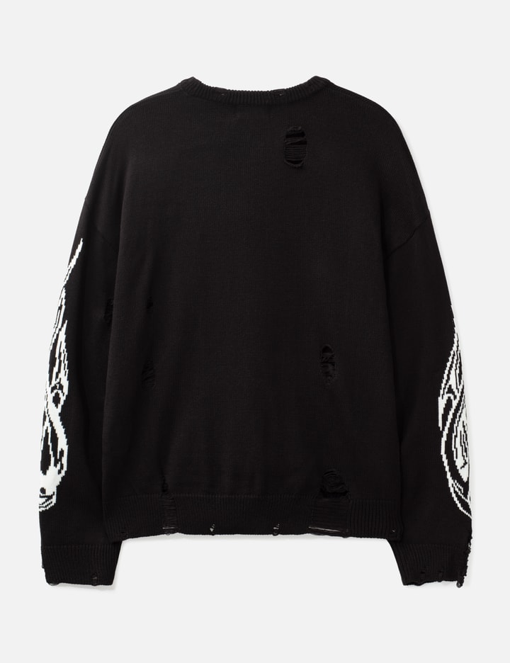 THUG CLUB Chrome Skull Knit Sweater