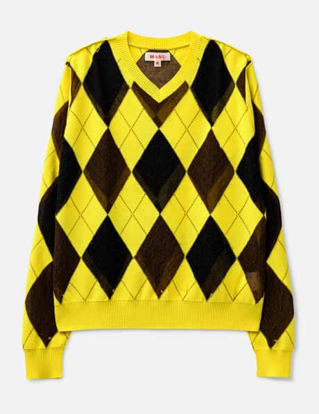 MASU Reversed Argyle Sweater