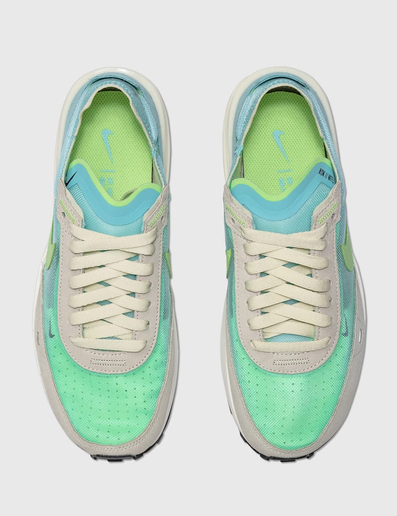 nike waffle one bleached aqua