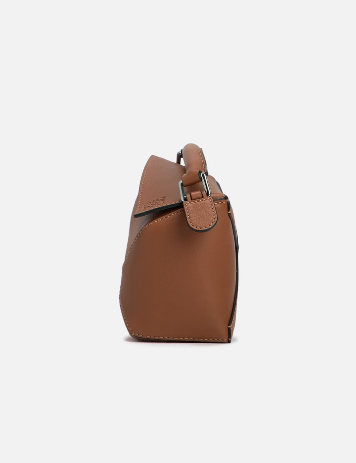 Loewe Puzzle Edge Mini Textured-leather Shoulder Bag In Brown