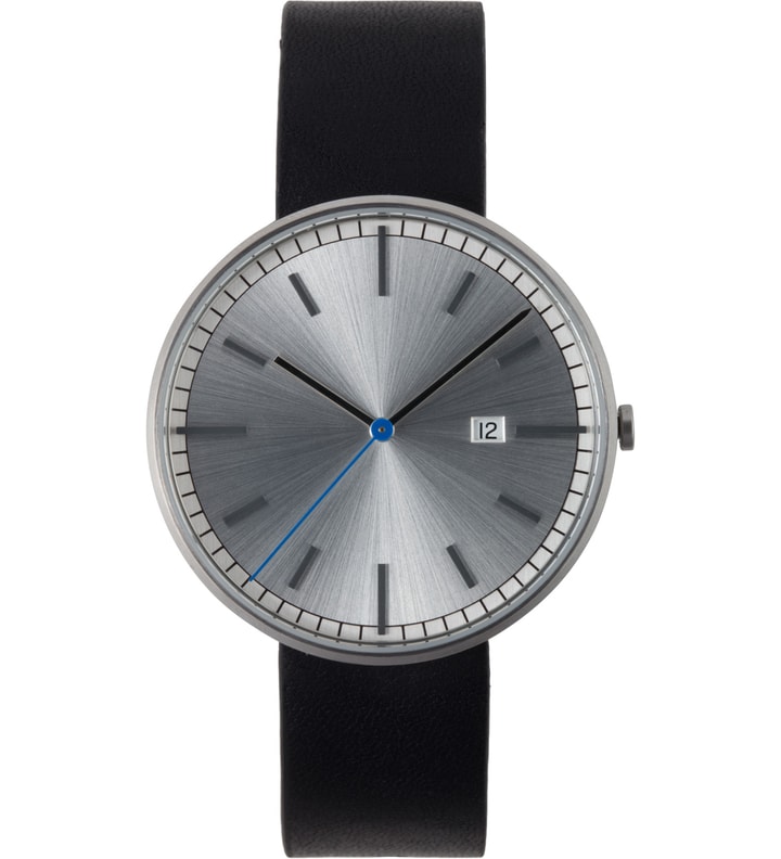 Brushed/Black Leather 203 Series Calendar Wristwatch Placeholder Image