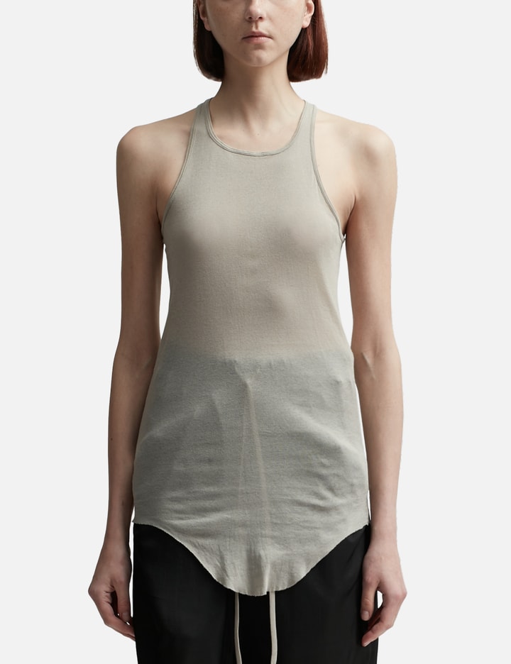 Rick Owens Off-white Basic Rib Tank Top In Beige