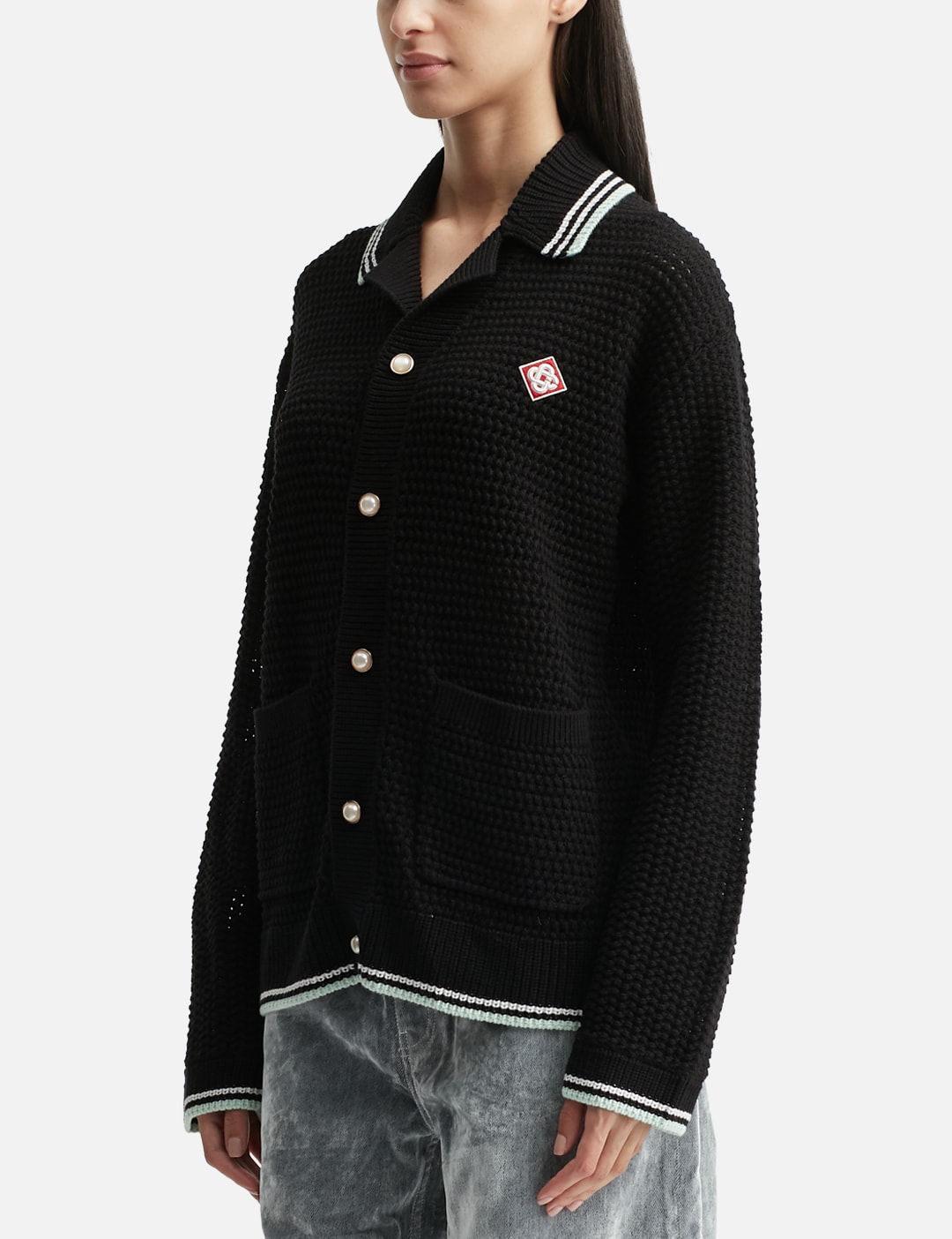 Embroidered Cotton Crochet Long Sleeve Shirt view 8