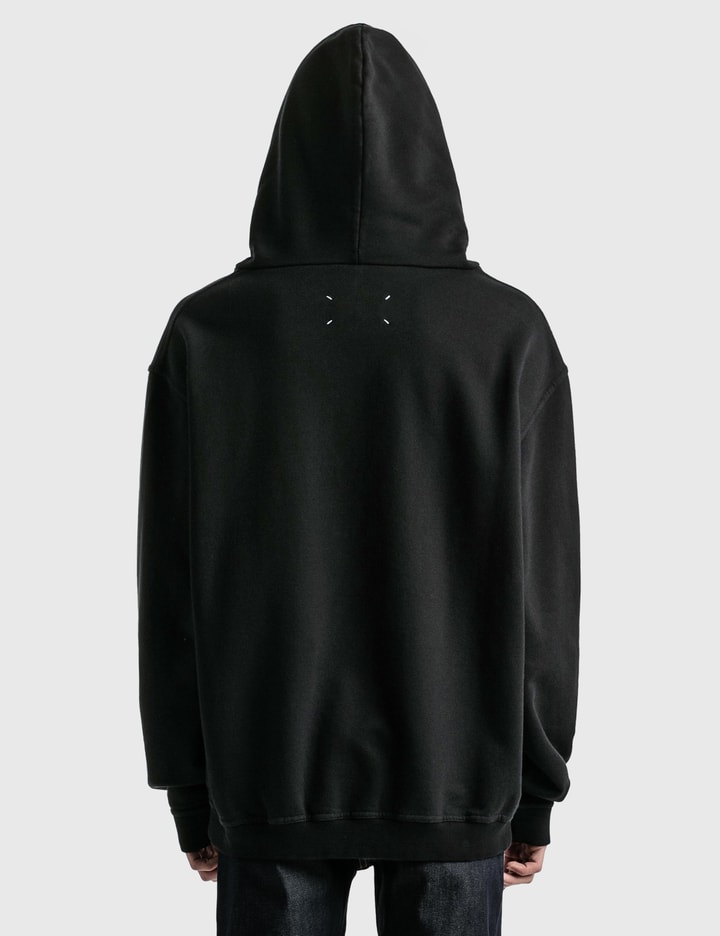 Upside Down Logo Hooded Sweatshirt in White - Maison Margiela