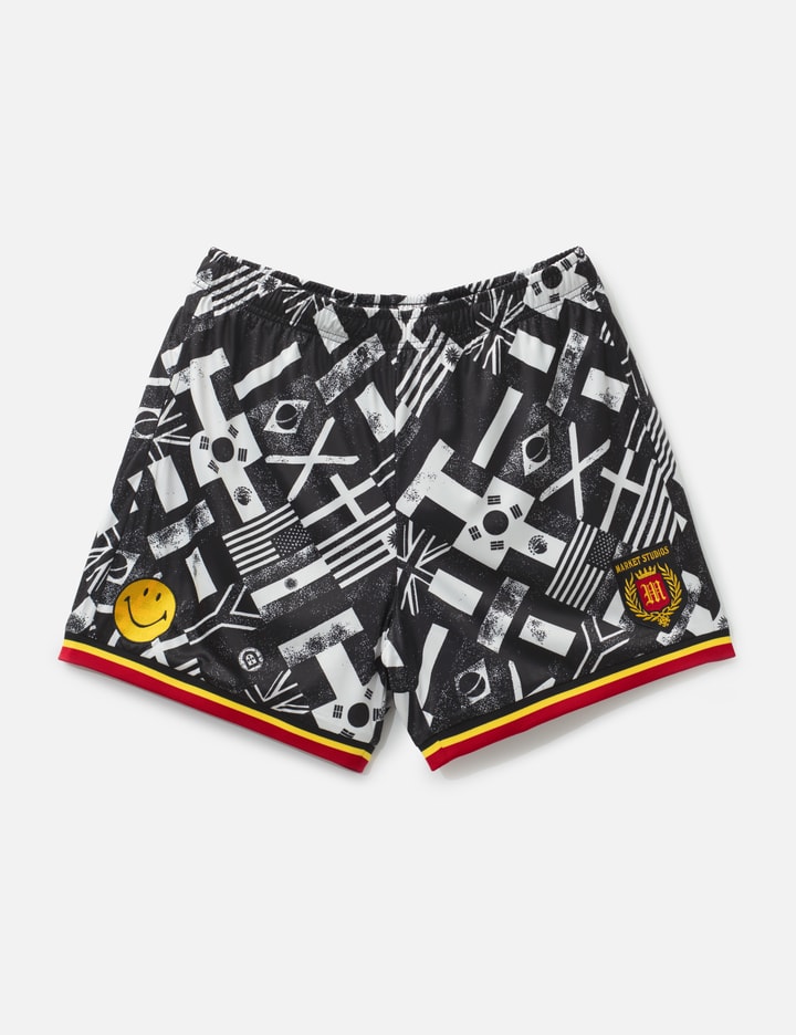 Market Smiley International Flags Soccer Shorts
