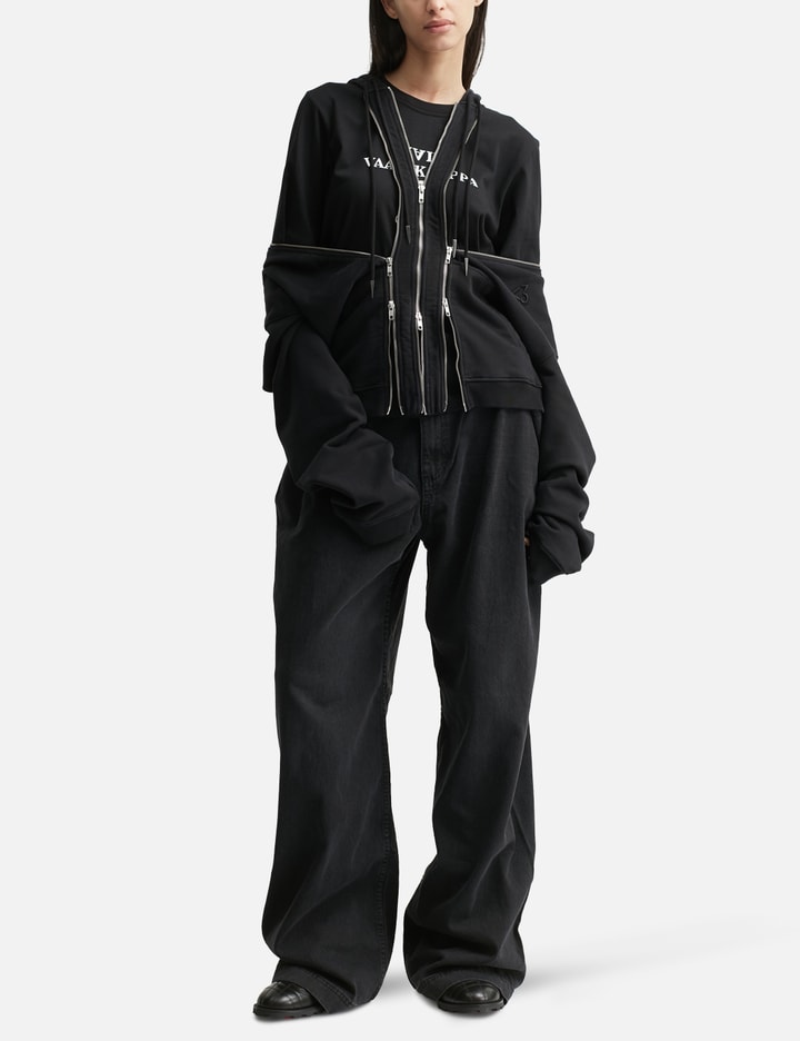 Vain Three Zip Hoodie In Animal Print