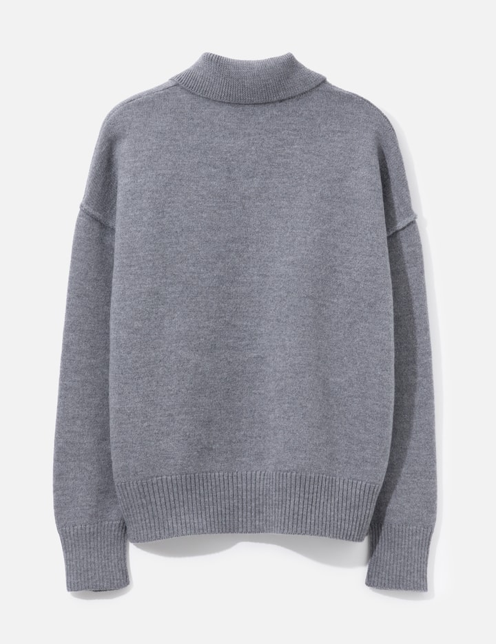 Ami Wool Polo With Ami De Coeur