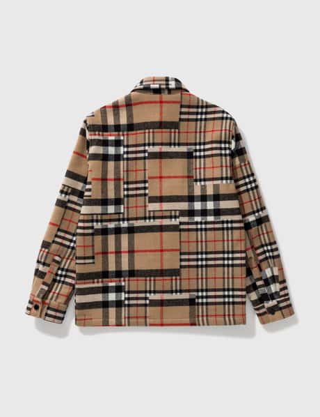 Burberry Patchwork Check Wool Overshirt HBX