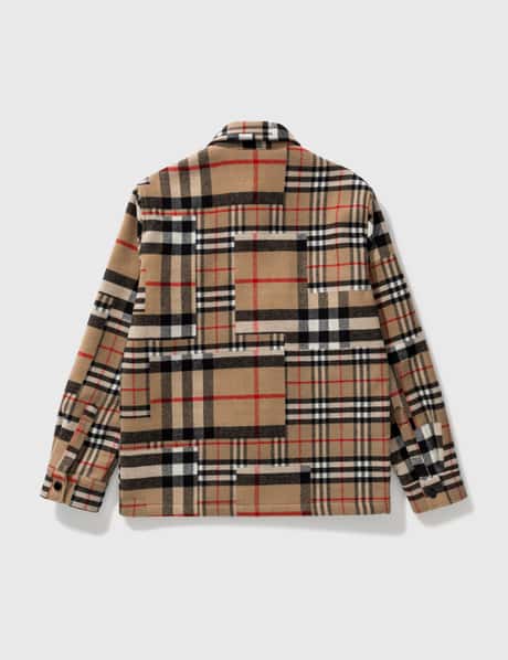 Burberry Patchwork Check Wool Overshirt HBX