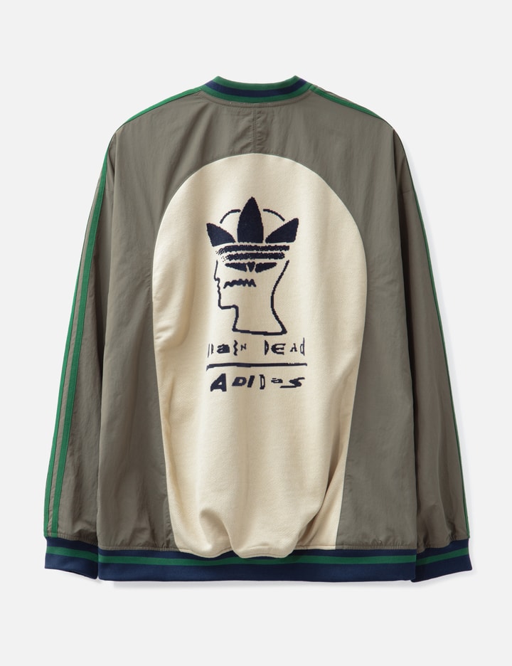 Adidas Originals X Brain Dead Logo Print Long-sleeved T-shirt In Brown
