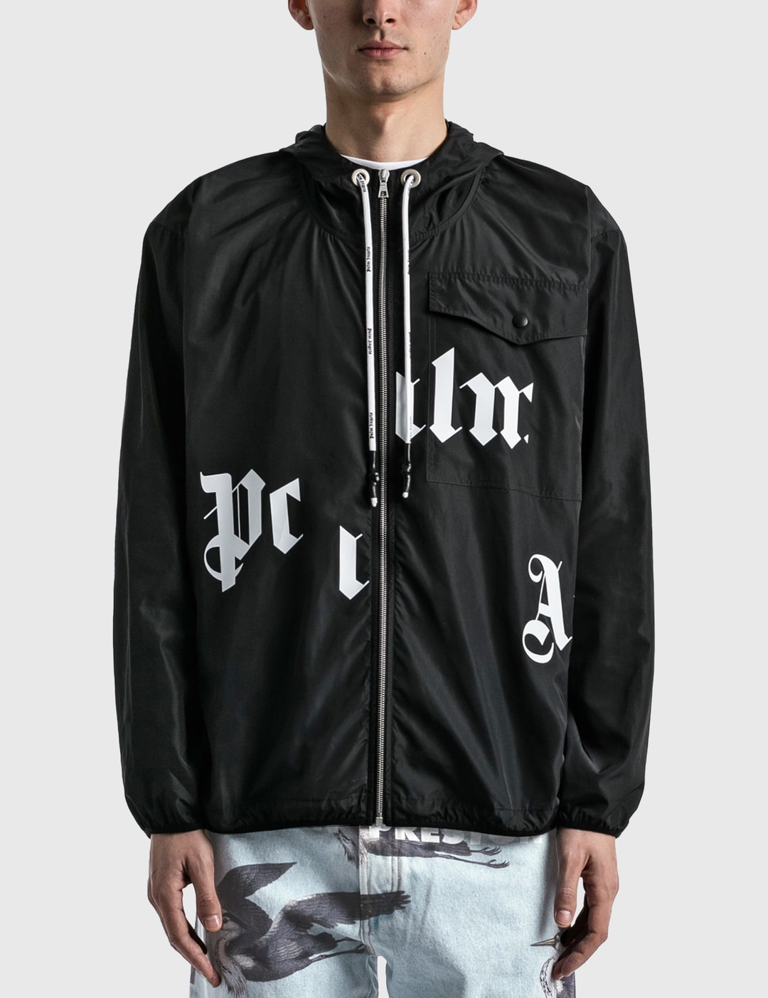 Palm Angels - Broken Logo Windbreaker Jacket | - Globally Curated Fashion Lifestyle by Hypebeast