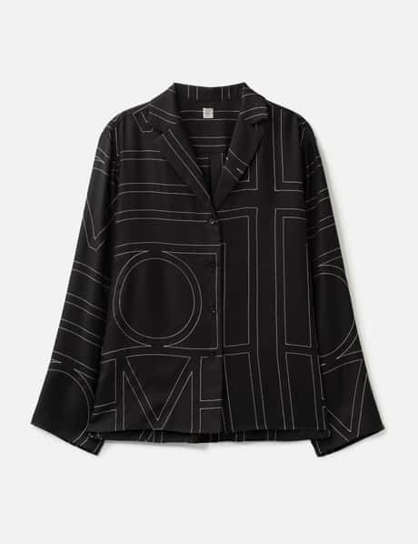 Monogram Silk PJ Top view 6