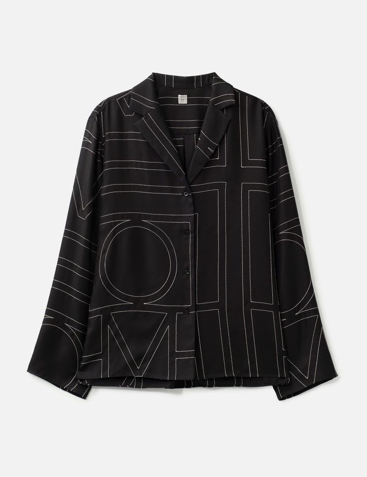 TOTEME Monogram Silk PJ Top